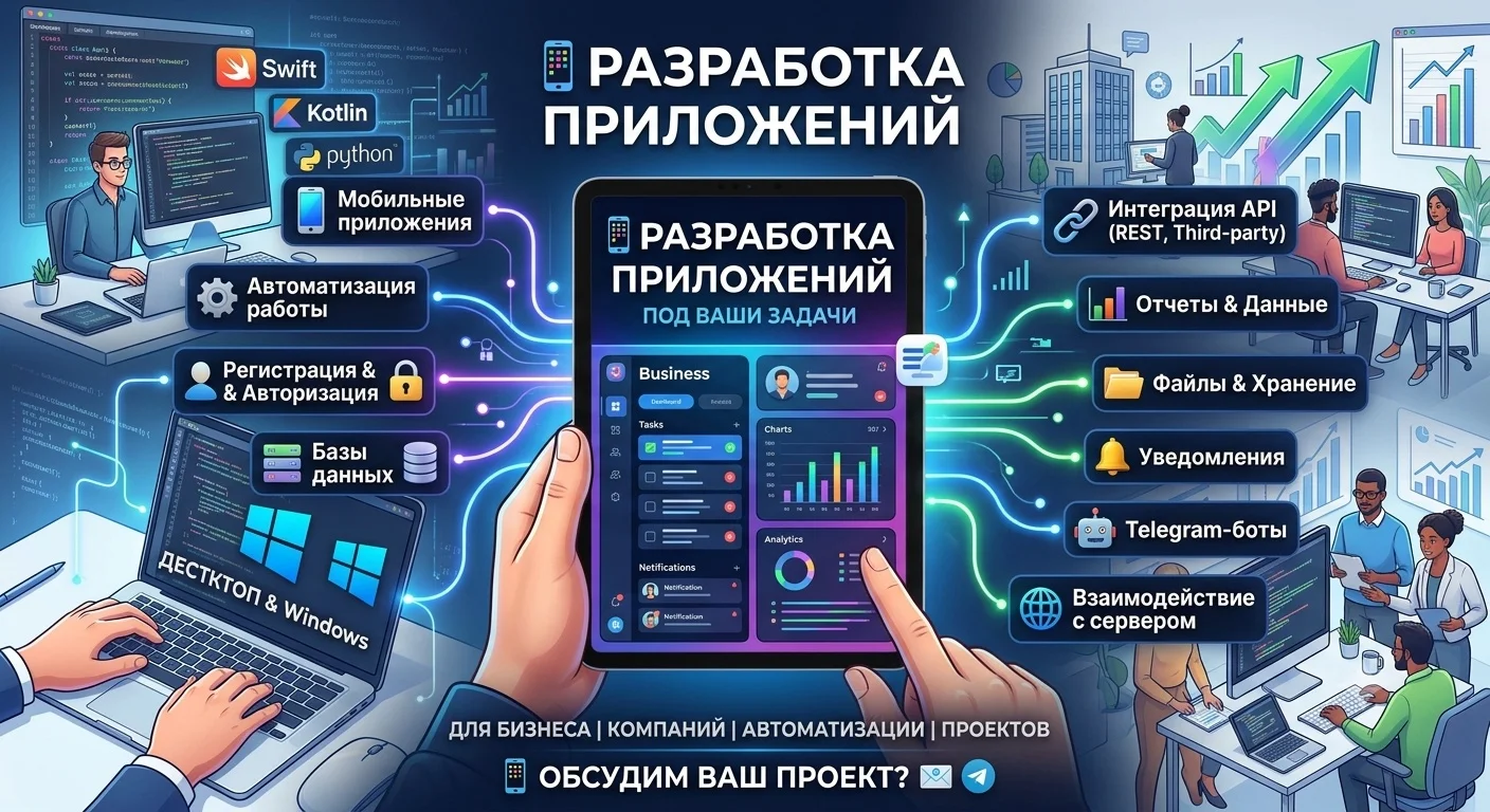 📱 Разработка приложений под ваши задачи - изображение 1