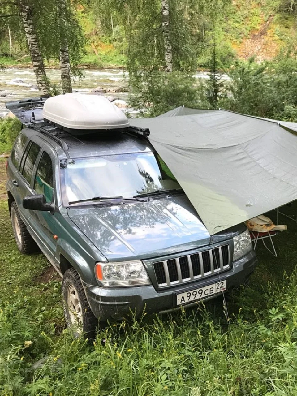 Тент маркиза для отдыха на крышу автомобиля / мобильная палатка / защита от дождя с солнца