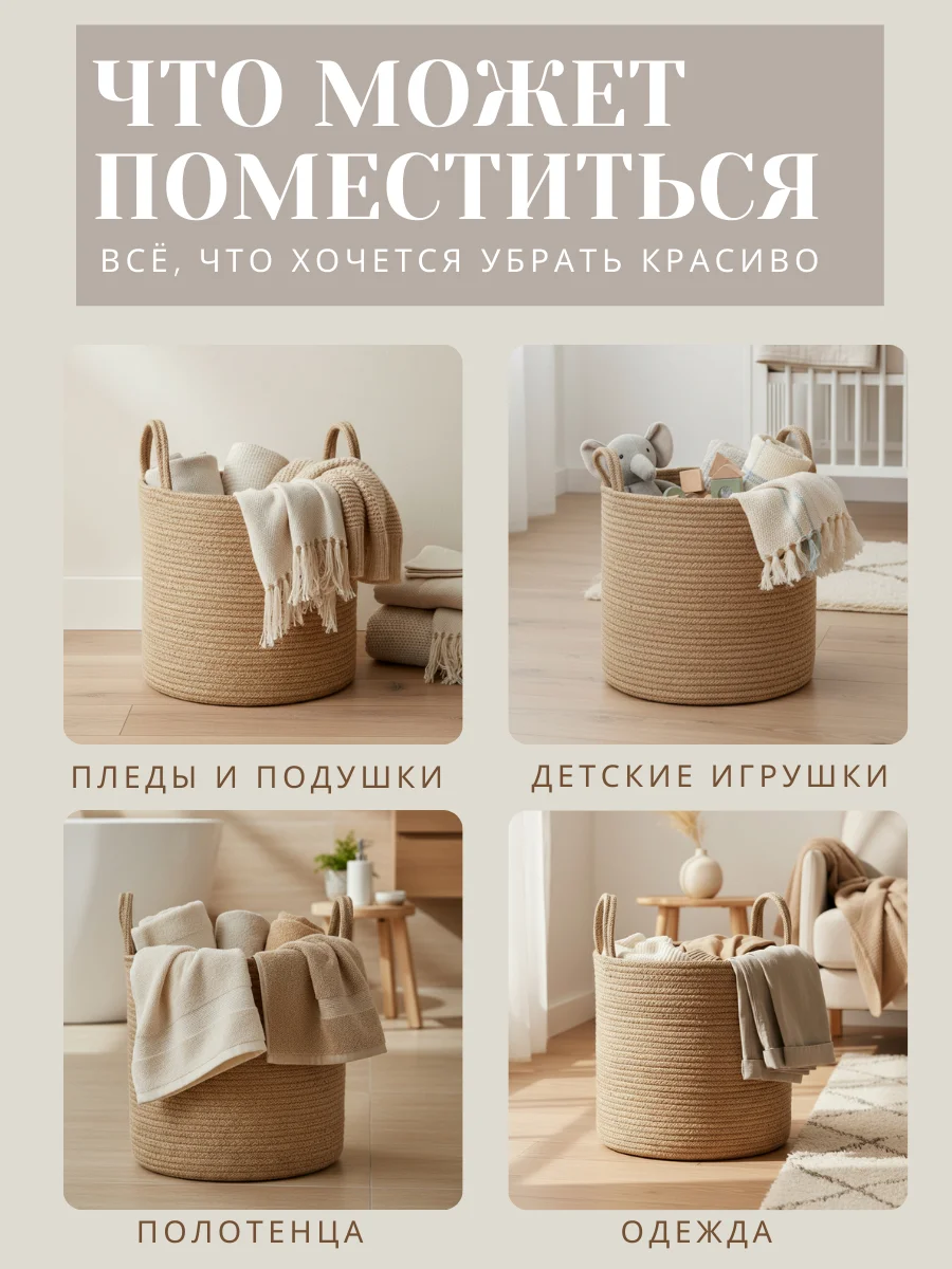 корзина плетеная - миниатюра 2