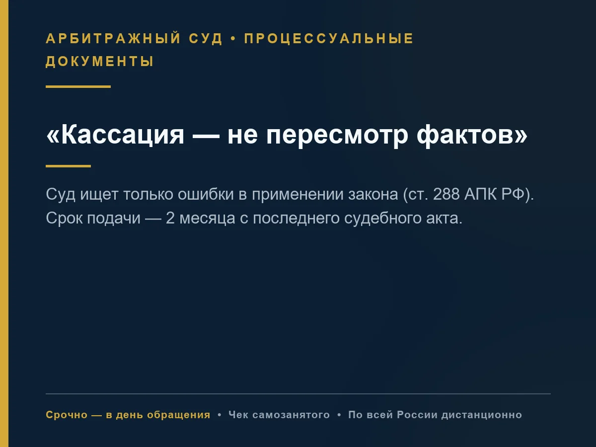 Кассационная жалоба в арбитражный суд, АС округа - миниатюра 5