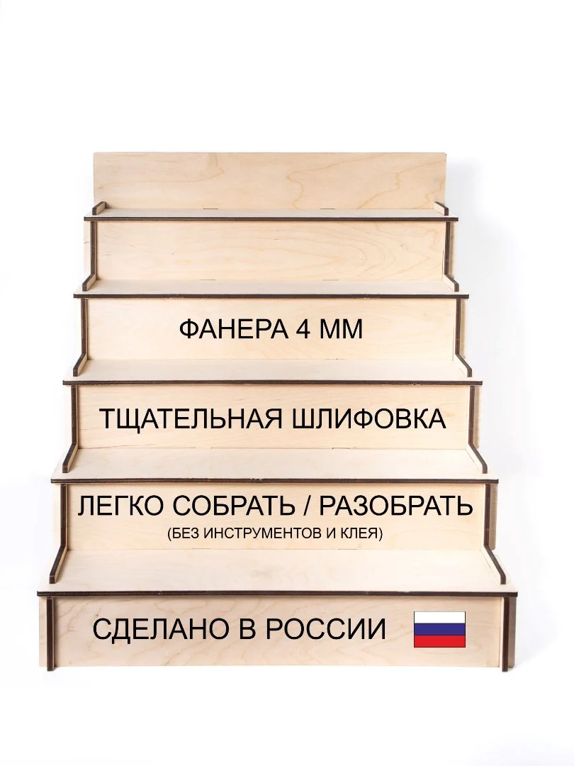Стеллаж-витрина для маркета/ярмарки 5 ступеней - миниатюра 3