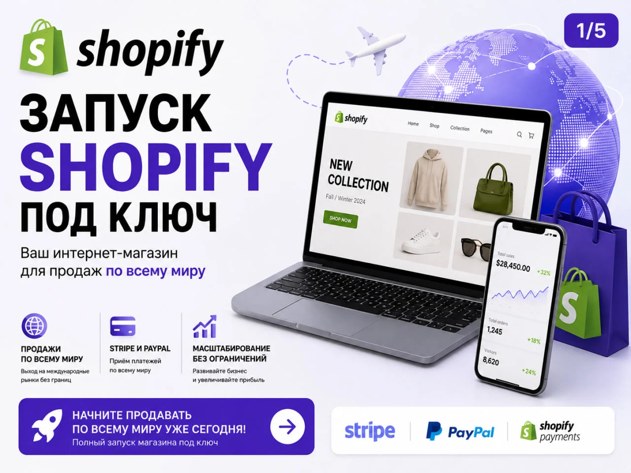 Создание Shopify магазина под ключ - изображение 1