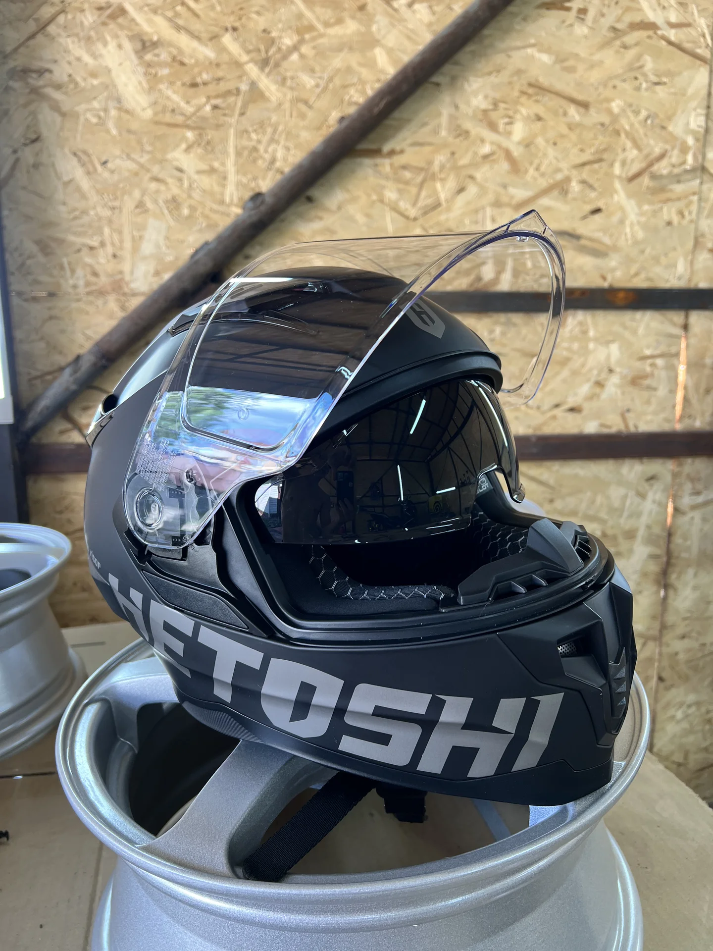Шлем интеграл hetoshi FF938 matte black - миниатюра 3