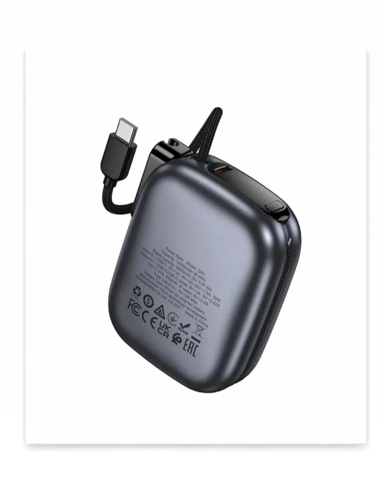 Внешний аккумулятор (Power Bank) Hoco Q49 на 10 00 - миниатюра 4