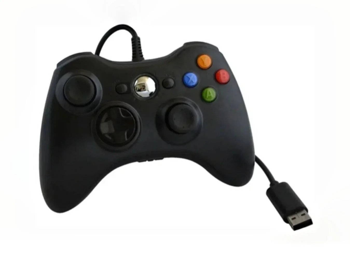 проводной геймпад для Xbox 360 черного цвета. - миниатюра 3
