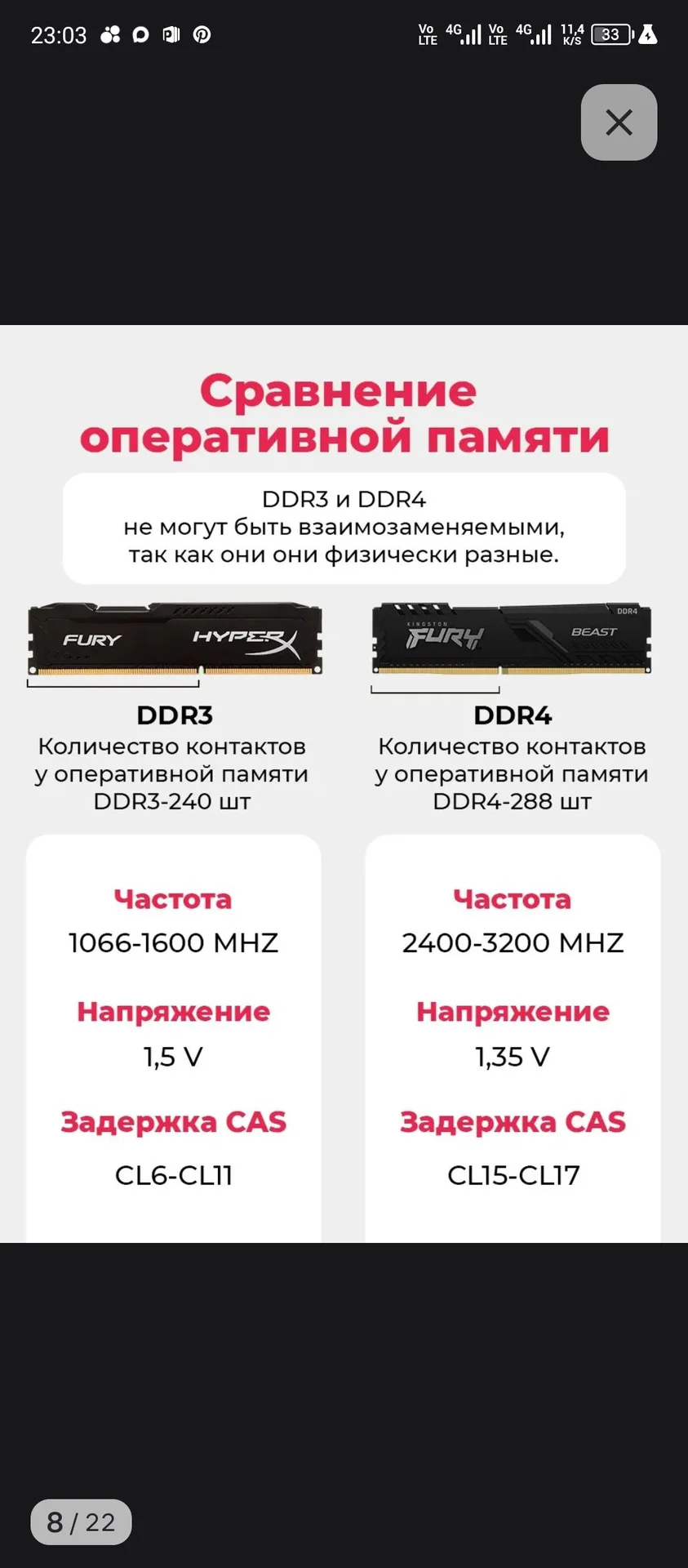 Kingston FURY KF432C16BB/8-2 шт - миниатюра 5