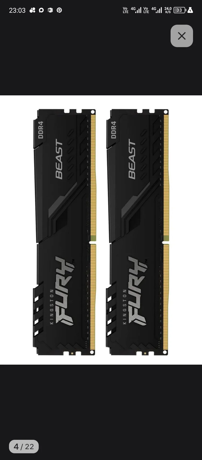Kingston FURY KF432C16BB/8-2 шт - миниатюра 7
