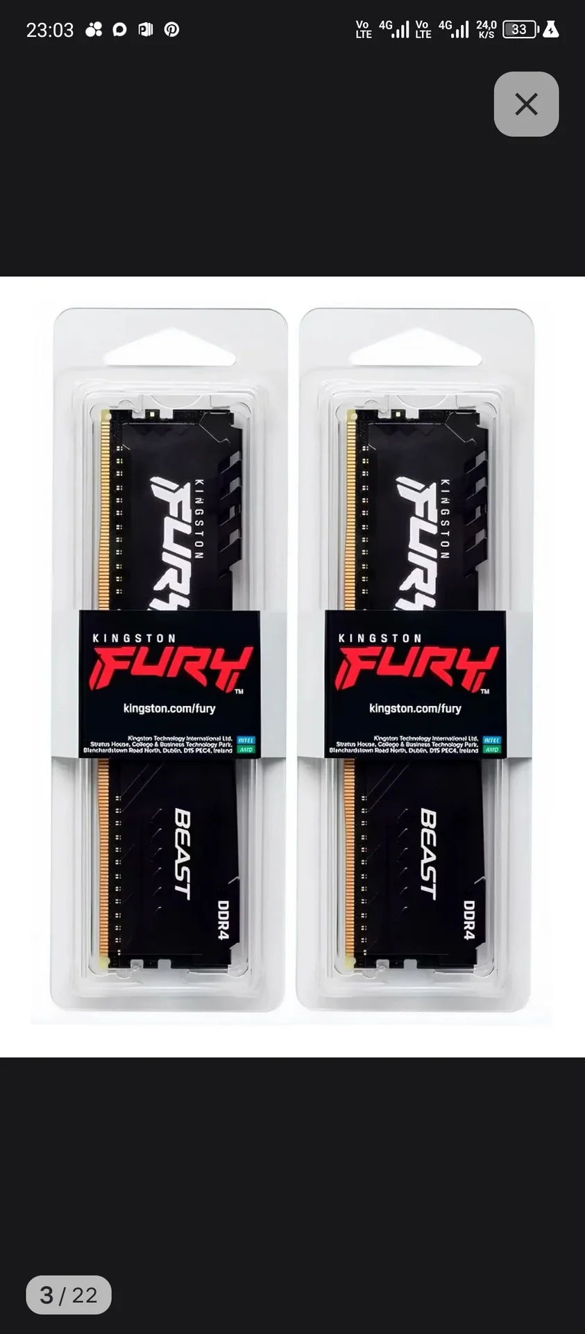 Kingston FURY KF432C16BB/8-2 шт - миниатюра 8