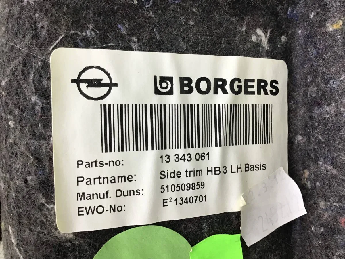 Обшивка багажника Opel Astra J (P10) 2009-2015 [13343061] - миниатюра 8