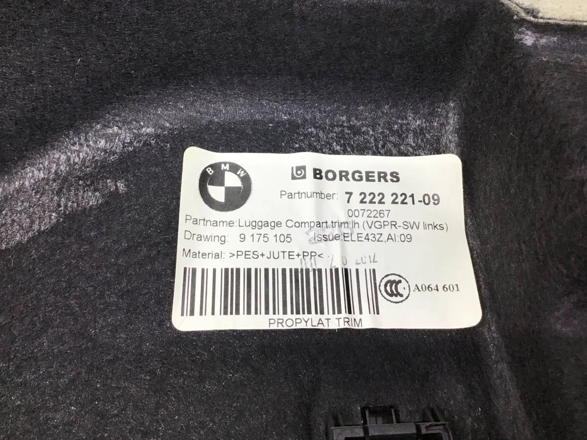 Обшивка багажника BMW X3 F25 2010-2017 [51477222221] - миниатюра 10