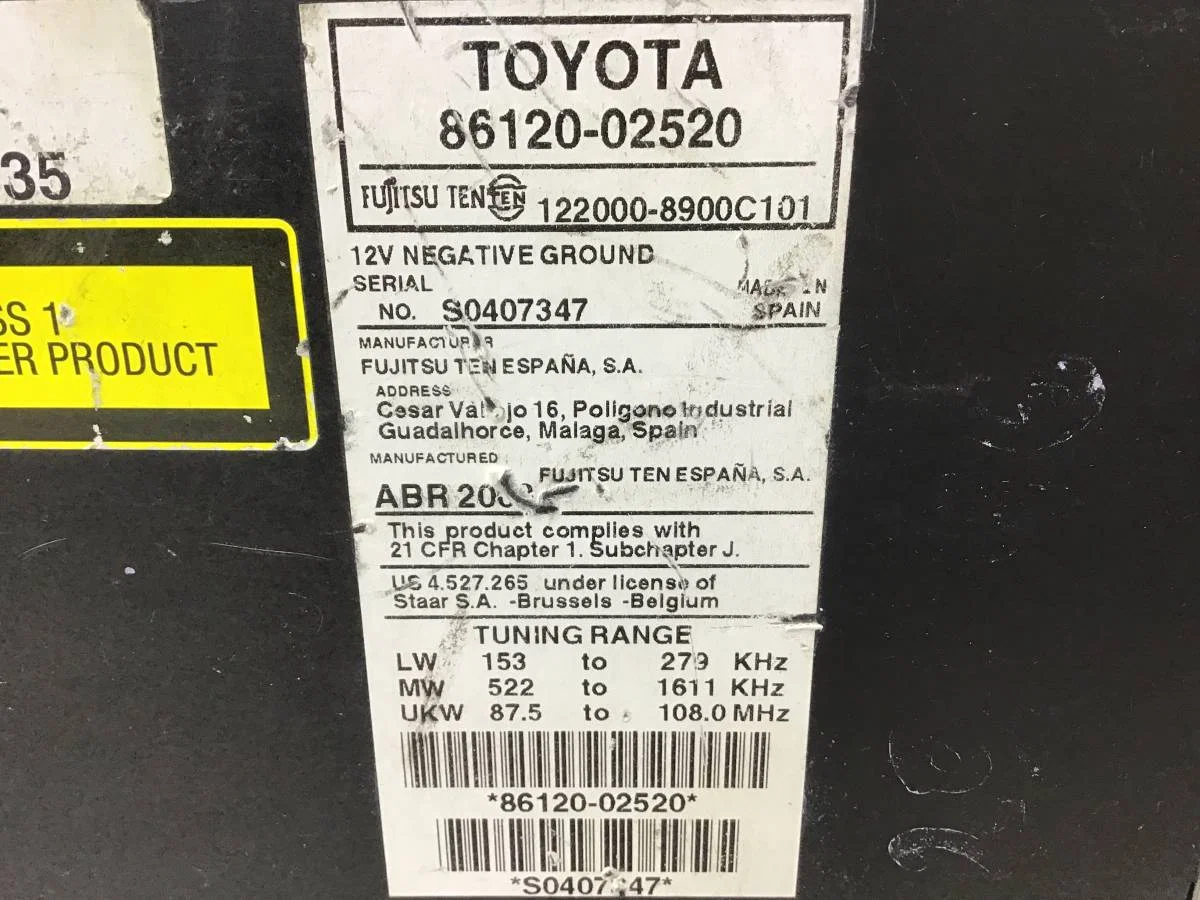 Магнитола Toyota Auris (E150) 2006-2012 [8612002520] - миниатюра 7