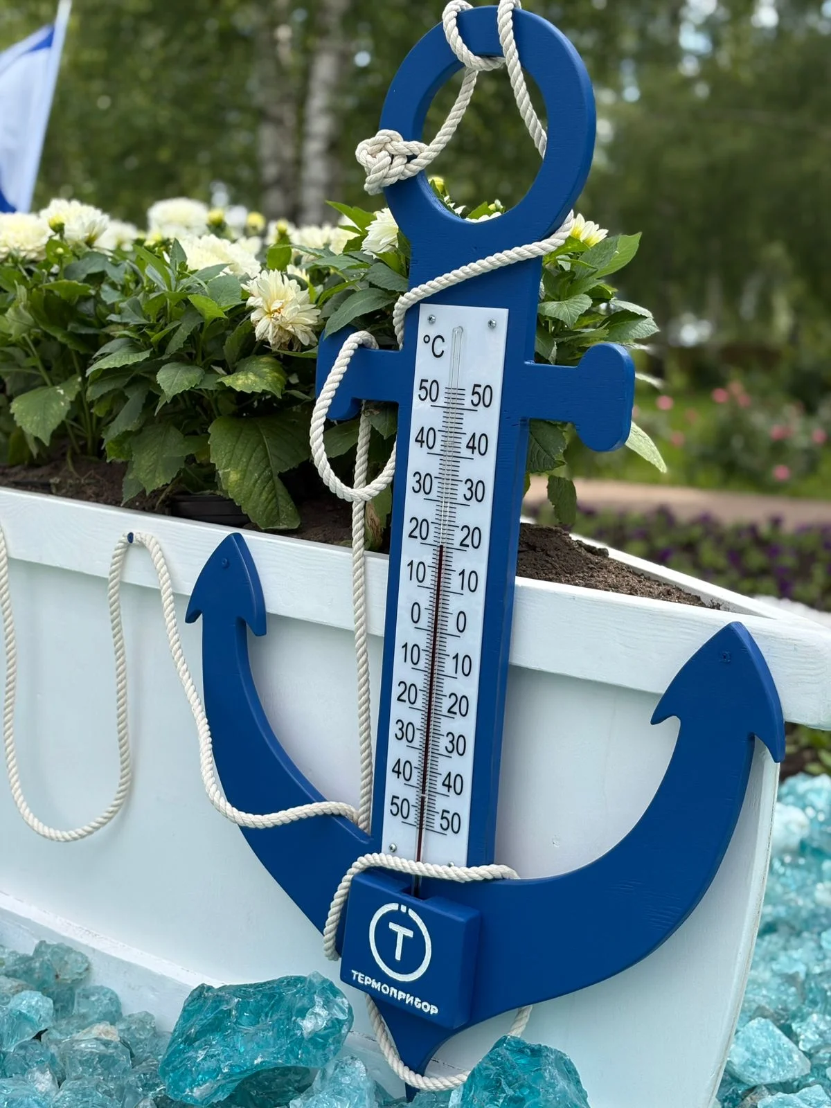 Термометр уличный "Якорь" (-50...+50) синий - изображение 1