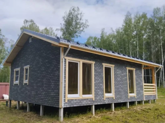 Каркасный дом 8х11,5 с террасой и крыльцом - миниатюра 3