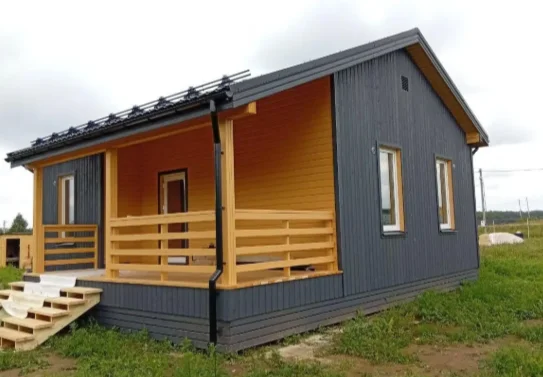 Каркасный дом 9х7 с террасой - миниатюра 4
