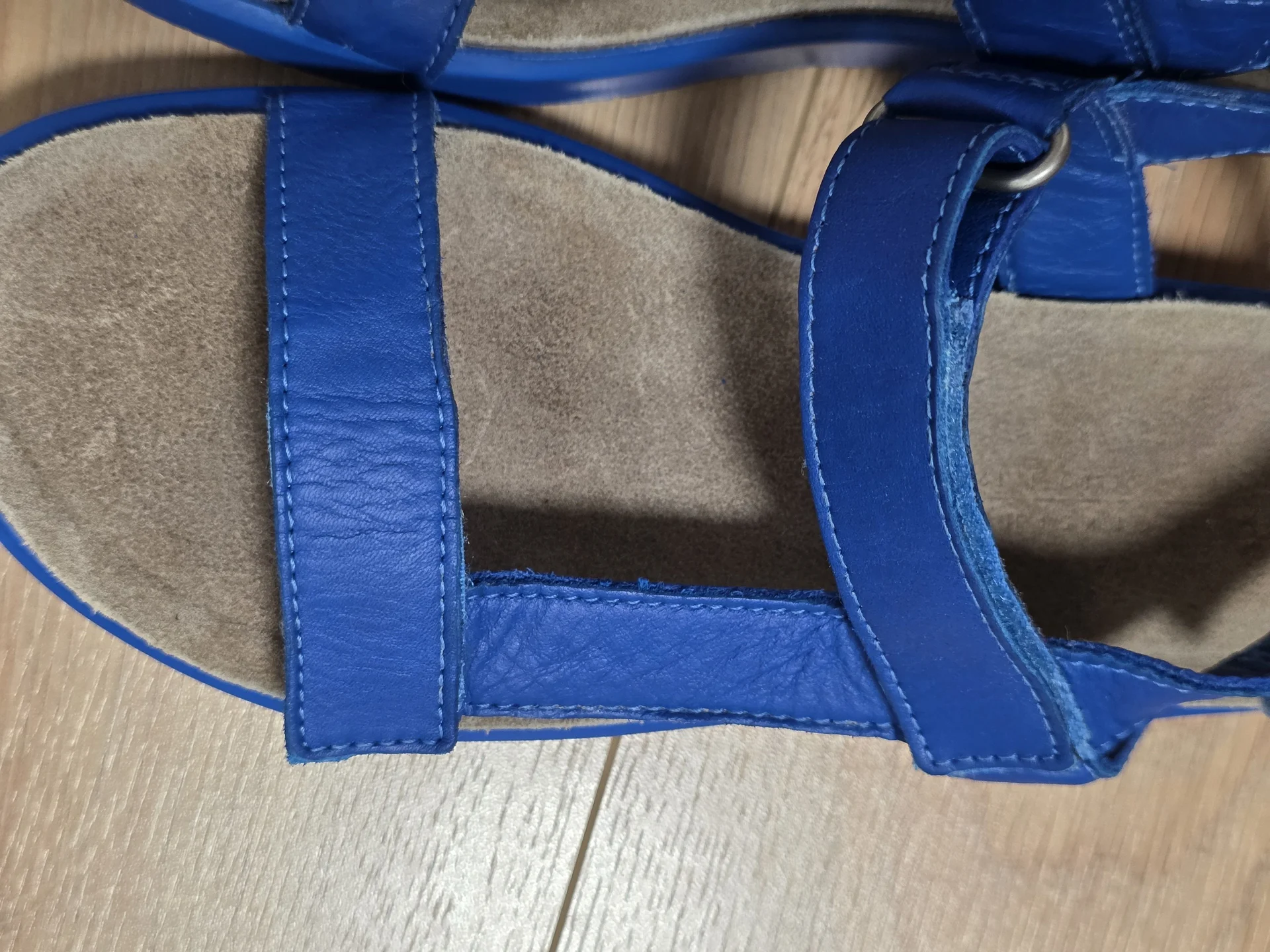 Сандалии ecco flowt k, 34р, кожа, синие - миниатюра 3