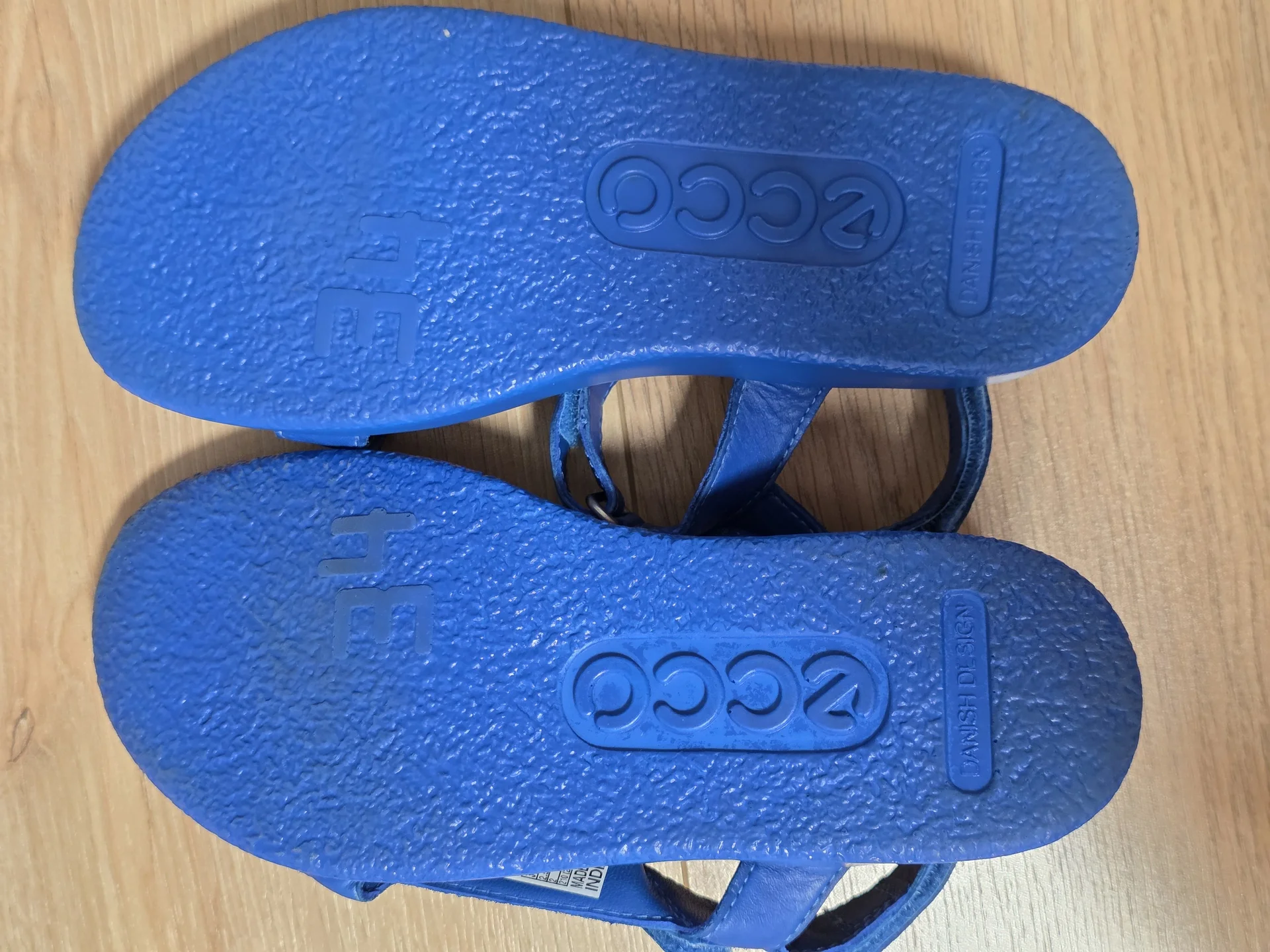 Сандалии ecco flowt k, 34р, кожа, синие - миниатюра 6