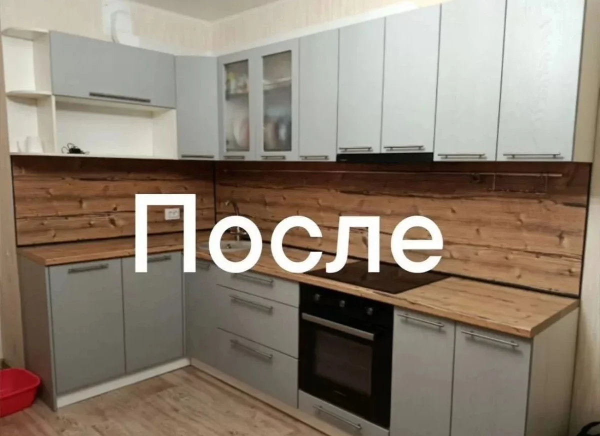 Замена плёнки на кухонных фасадах - миниатюра 3
