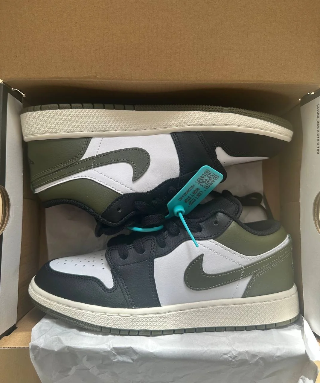 nike air jordan 1 low olive - миниатюра 2