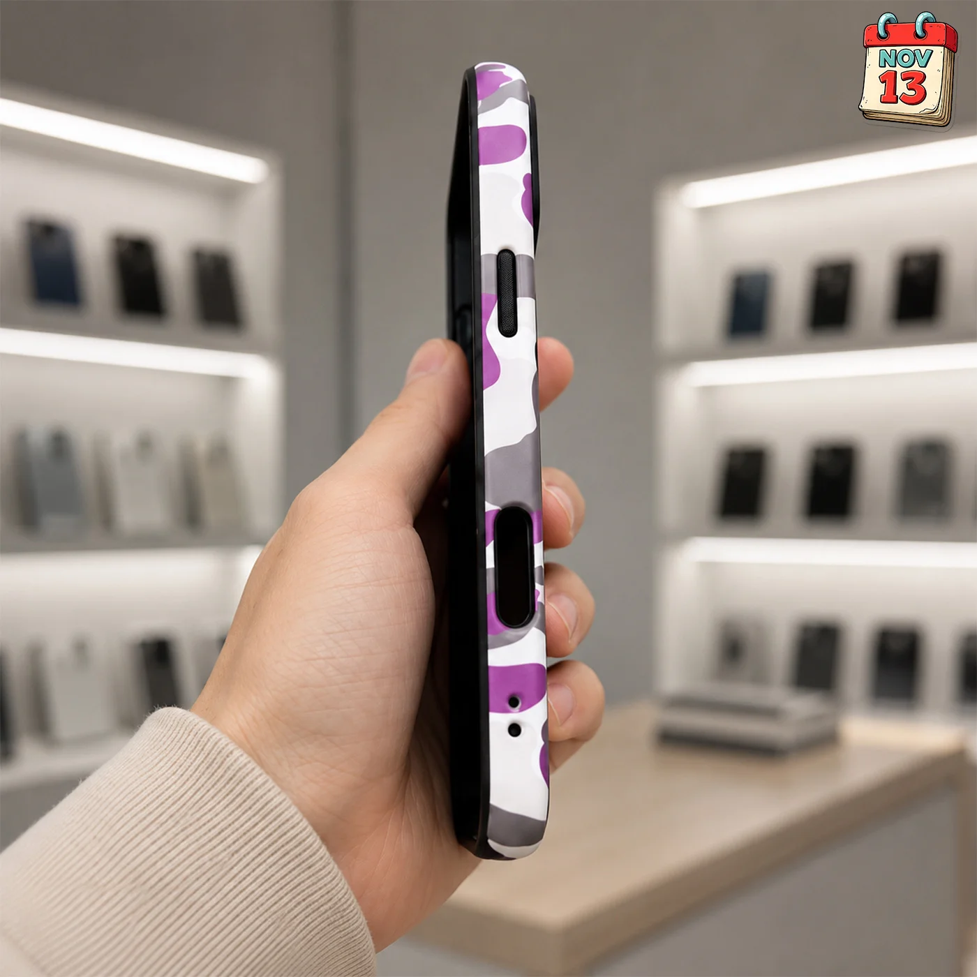 Чехол на iPhone 13-16 Pro Max (bape) violet - миниатюра 2