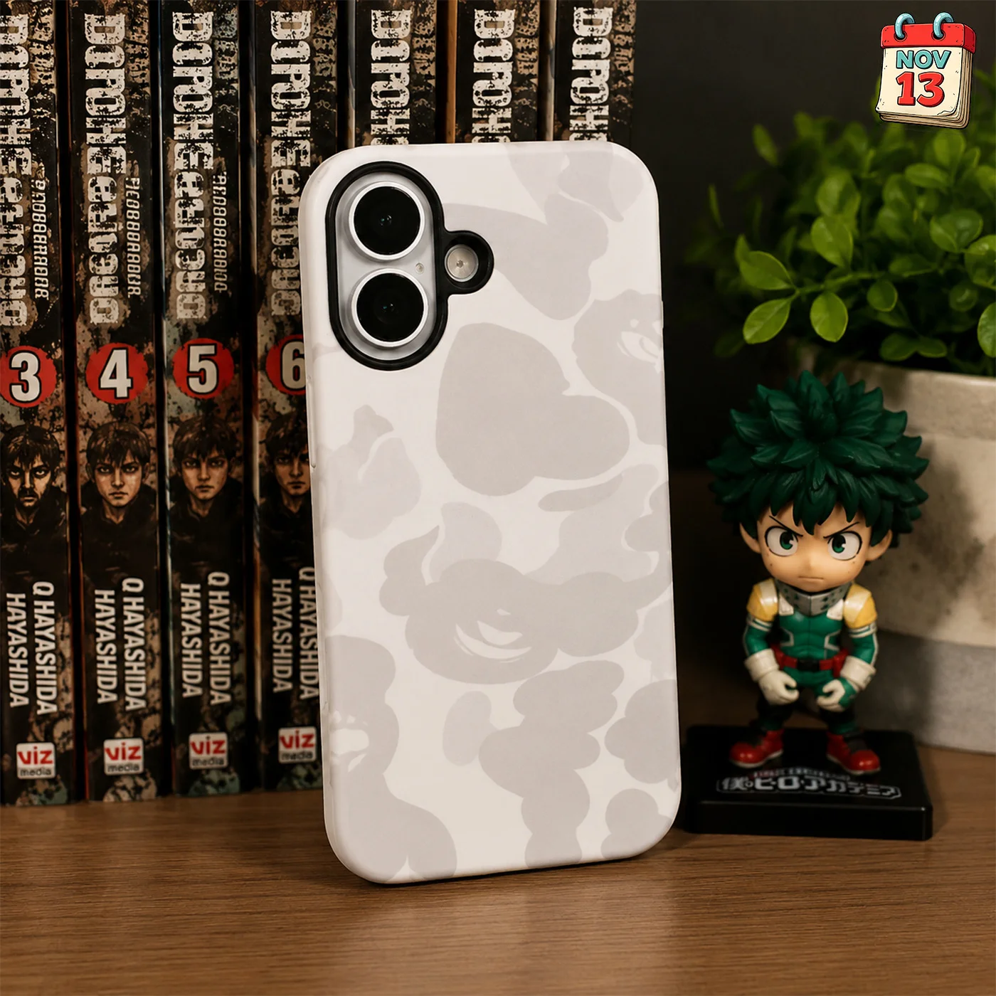 Чехол Варе на iPhone 16 (bape) white - изображение 1