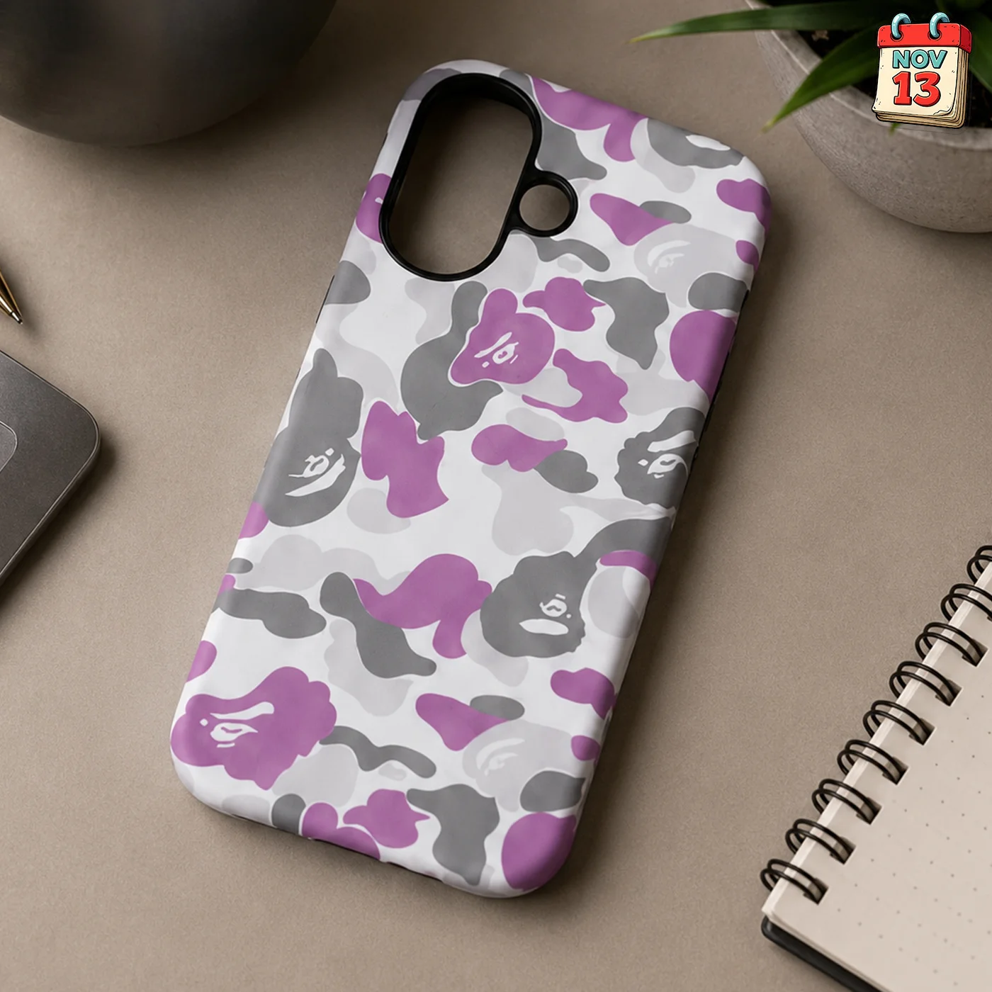 Чехол Варе на iPhone 16/17 (bape) violet - изображение 1