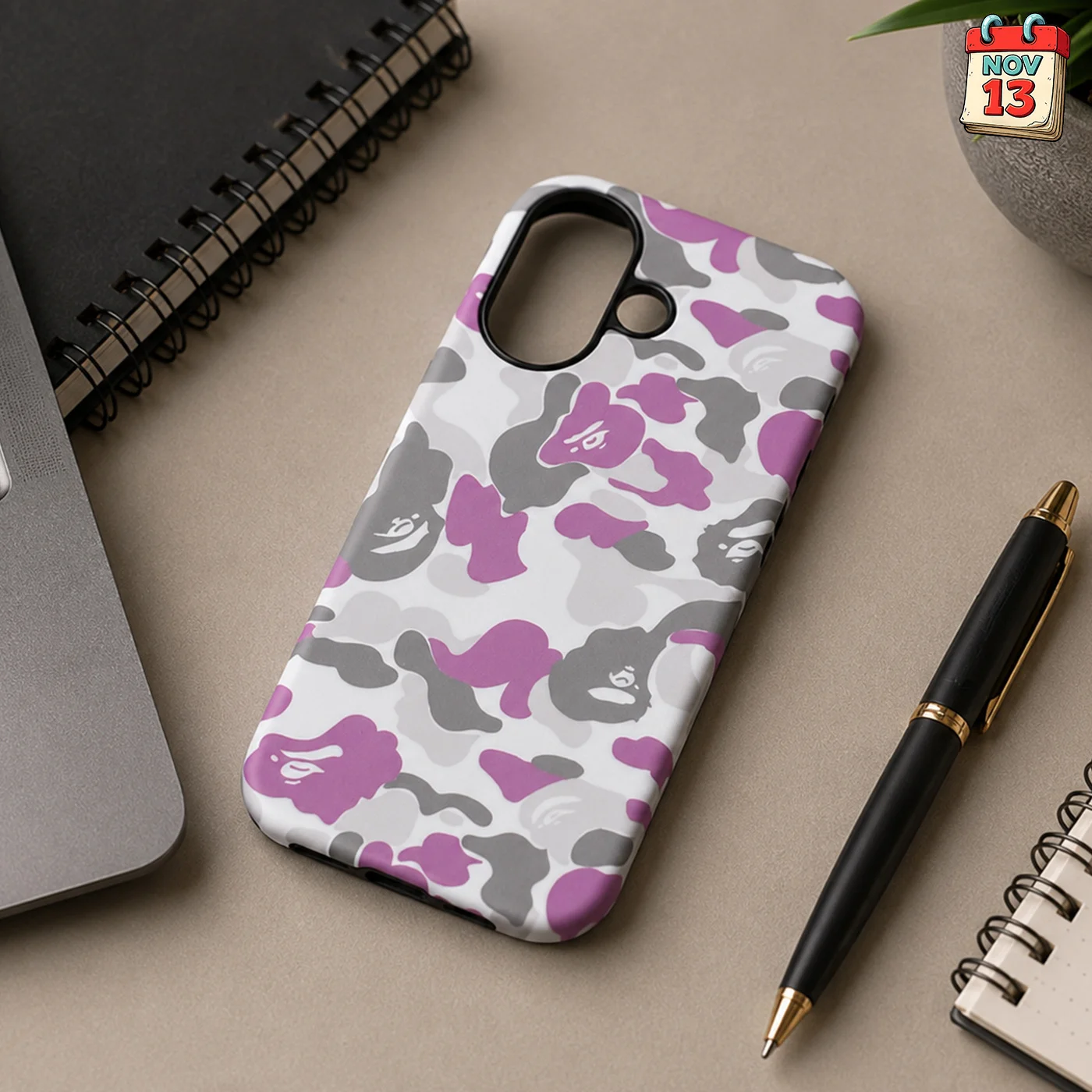 Чехол Варе на iPhone 16/17 (bape) violet - миниатюра 3