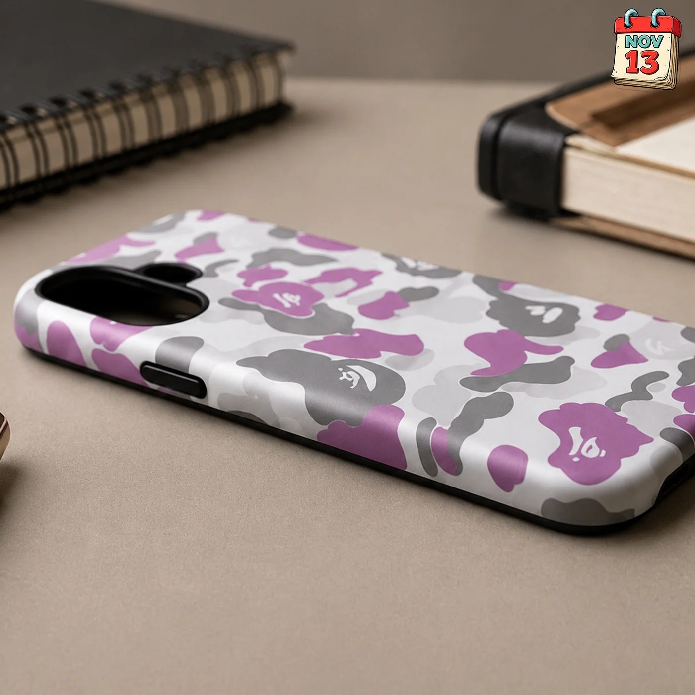 Чехол Варе на iPhone 16/17 (bape) violet - миниатюра 4