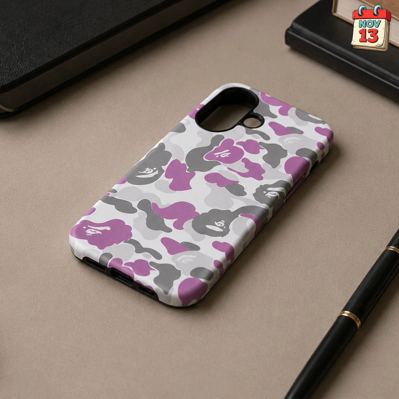 Чехол Варе на iPhone 16/17 (bape) violet - миниатюра 5