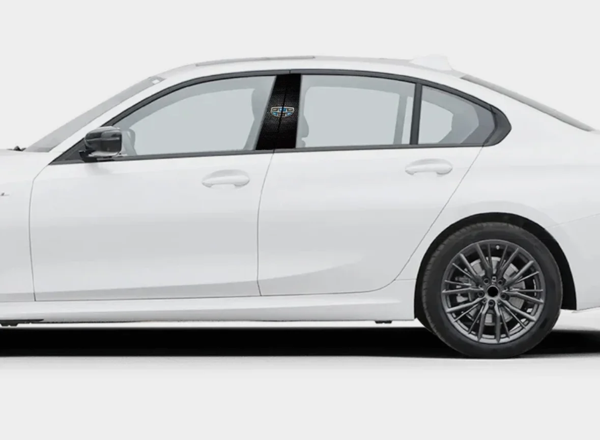 Наклейки на стойки авто Geely 2 шт - миниатюра 3
