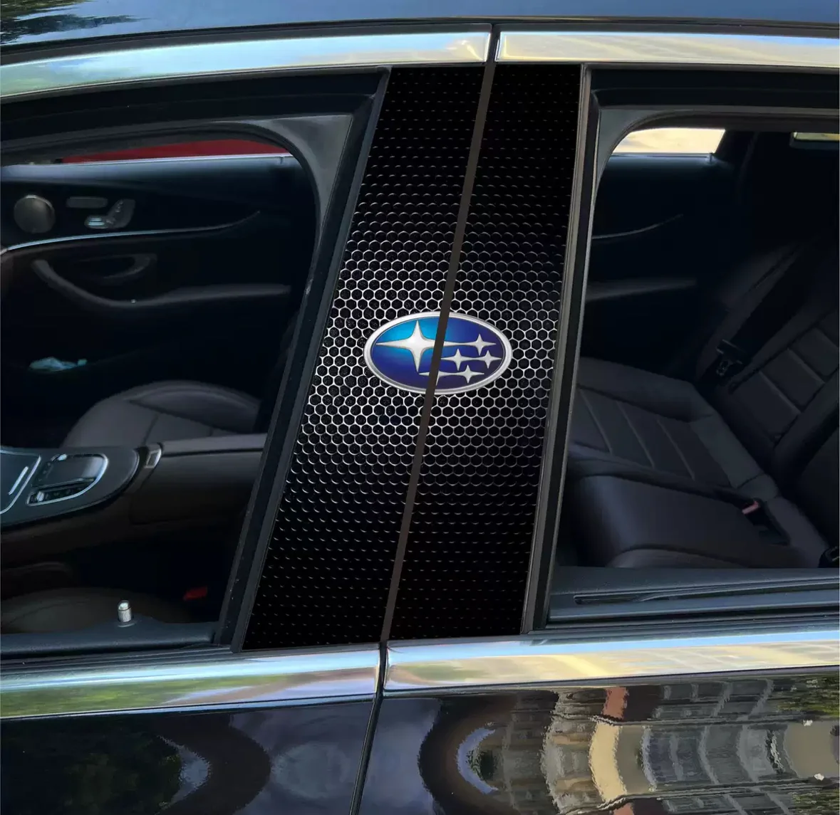 Наклейки на стойки авто Subaru 2 шт - изображение 1
