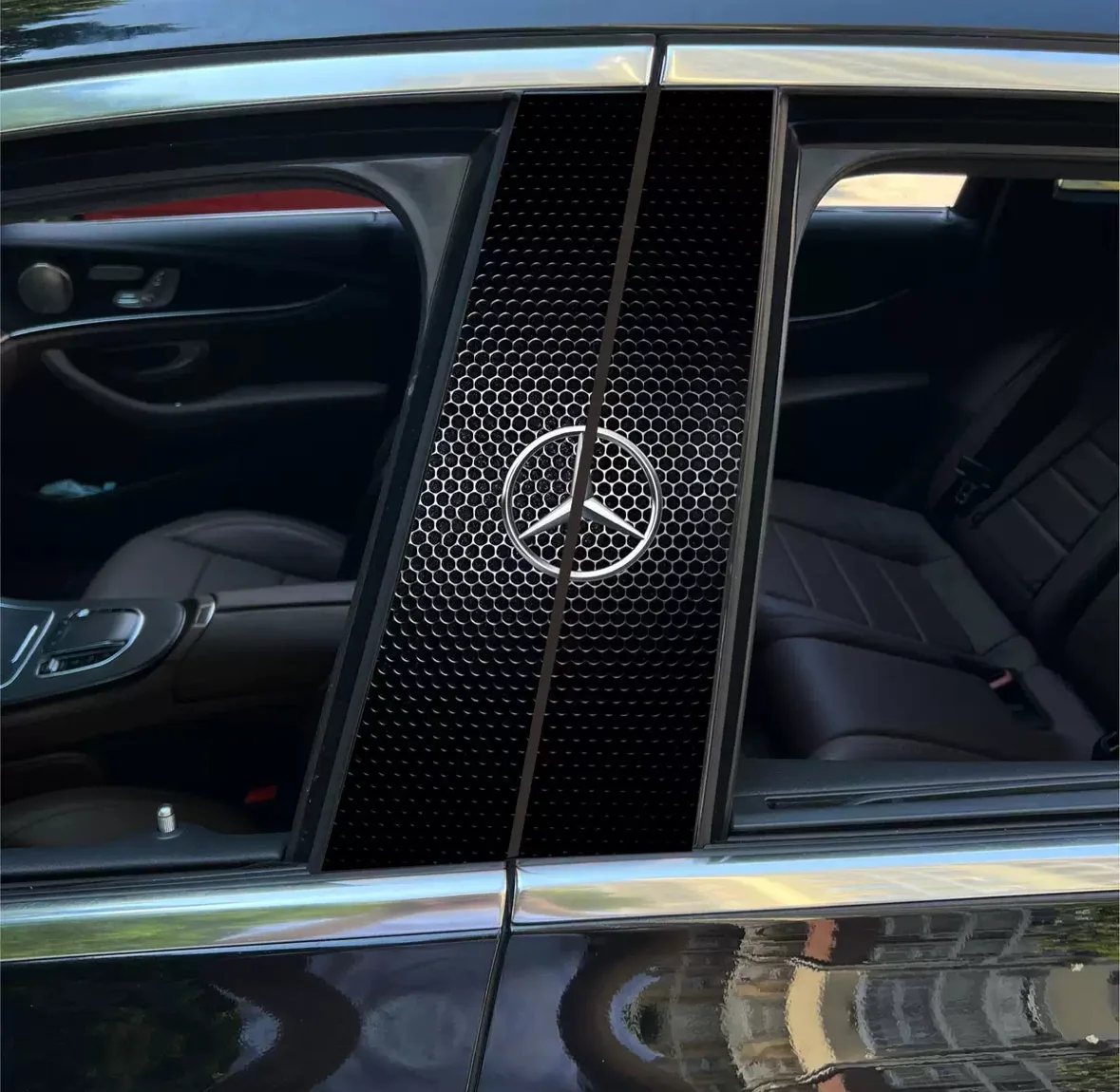 Наклейки на стойки авто Mercedes 2 шт - изображение 1