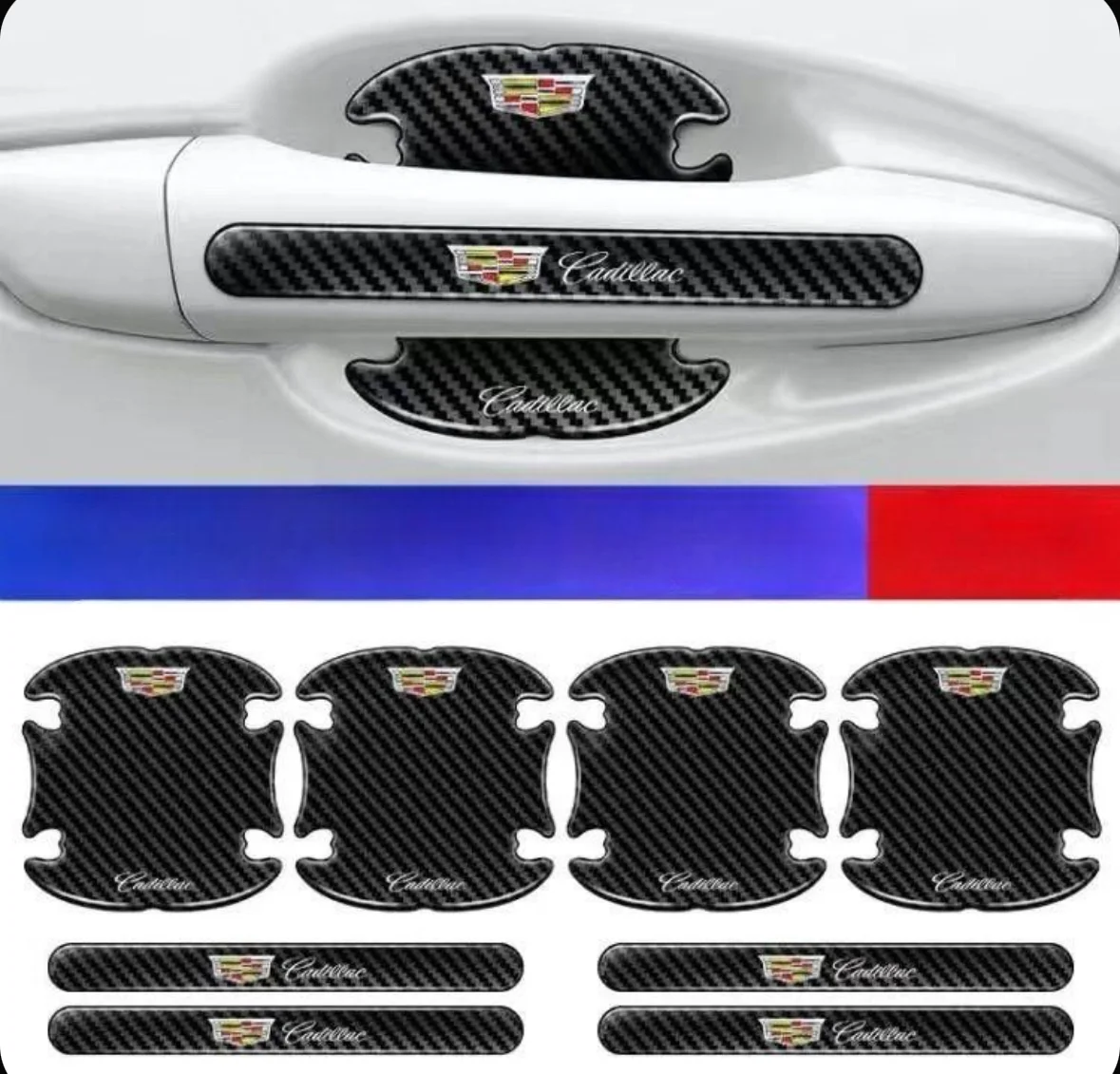 Защитные наклейки для ручек авто Cadillac 8 шт - изображение 1