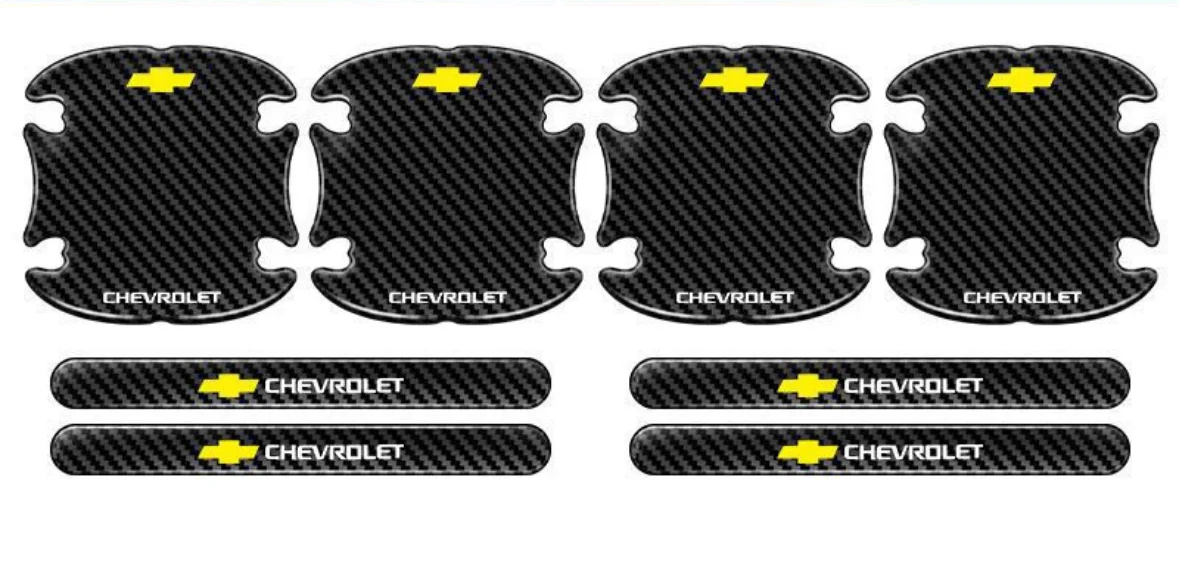 Защитные наклейки для ручек авто Chevrolet 8 шт - миниатюра 2