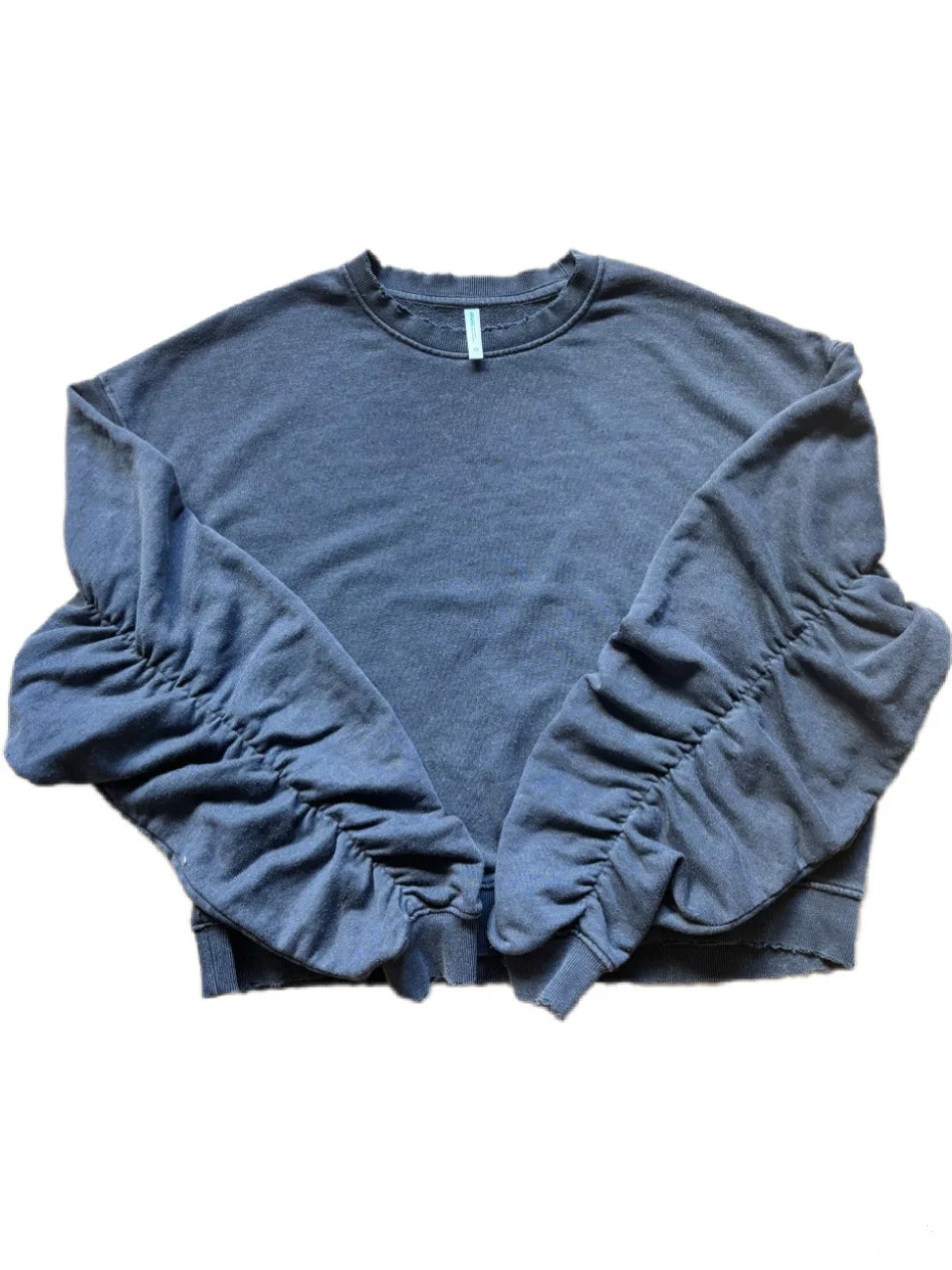 Свитшот с рукавами-буфами Y2K cropped, streetwear - изображение 1