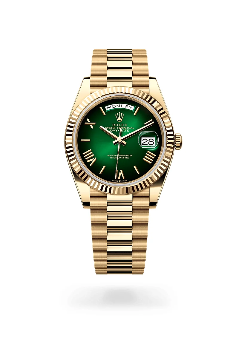 Rolex Day-Date Yellow Gold Green Dial 40mm - миниатюра 5