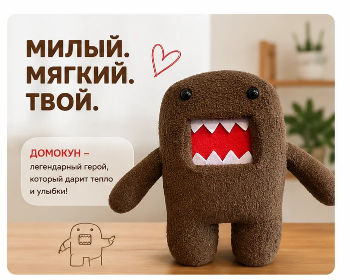 Мягкая игрушка domo-kun - миниатюра 2