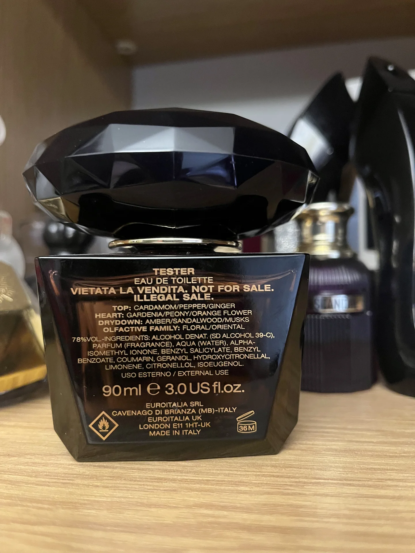Туалетная вода versace crystal noir 90мл - миниатюра 2