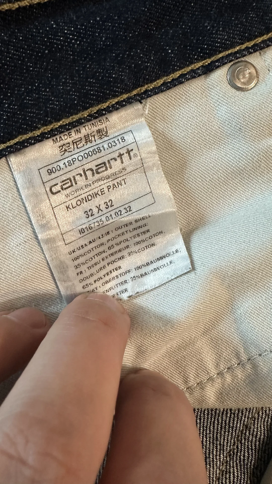 Джинсы Carhartt - миниатюра 3