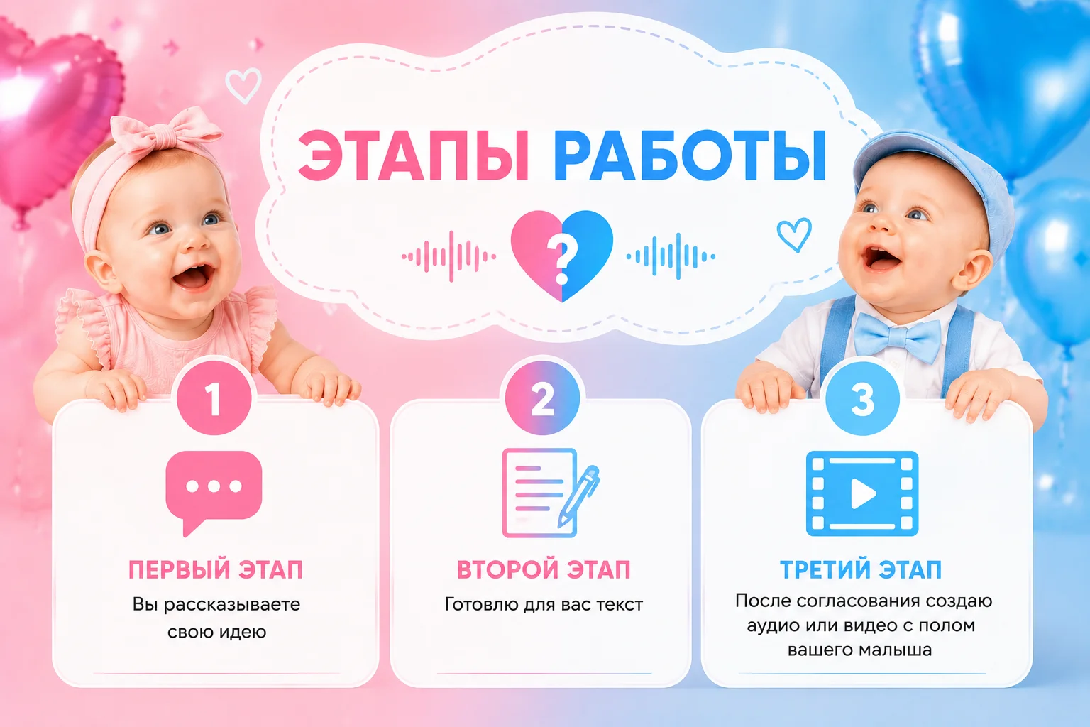 Голос малыша для гендер-пати 💗💙 | Аудио и видео - миниатюра 3