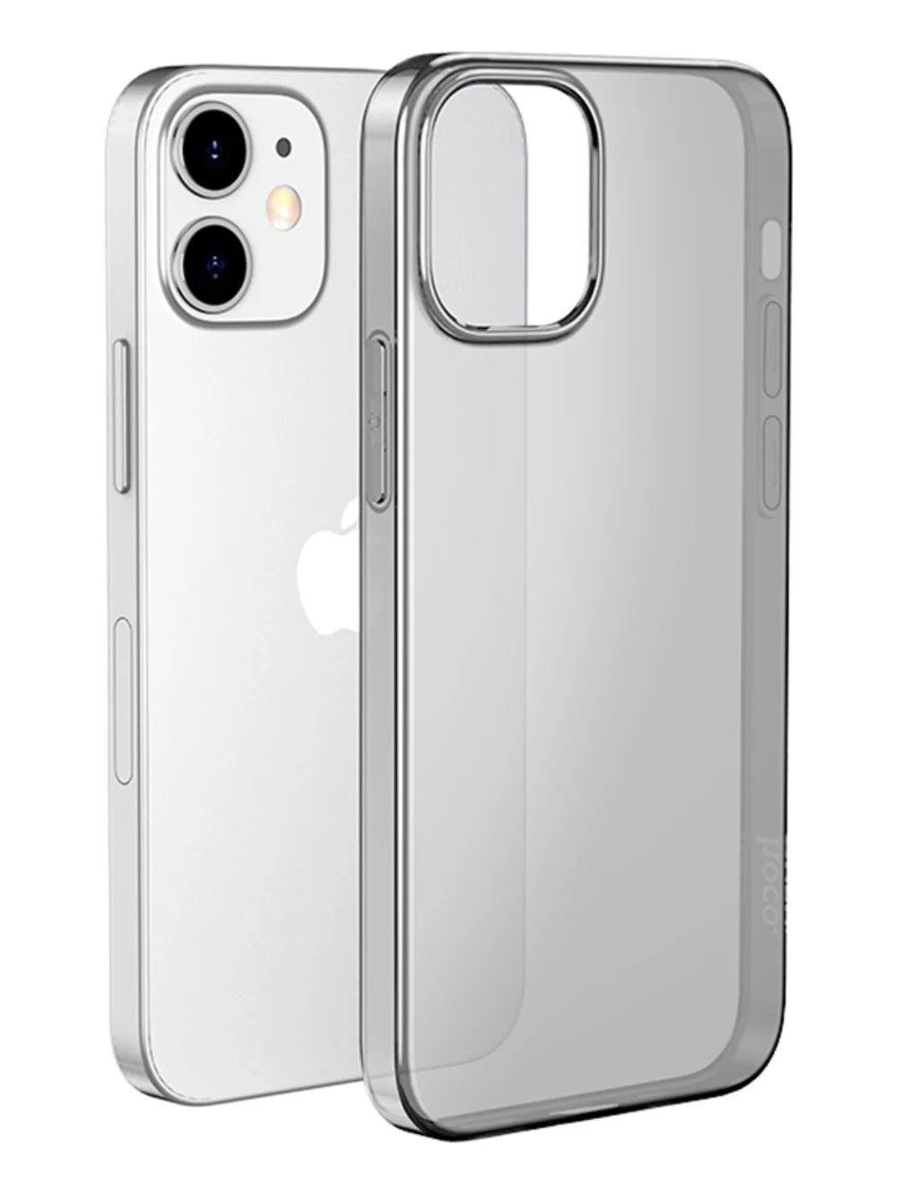 Черный прозрачный чехол для iPhone 12 Mini 5.4" - изображение 1