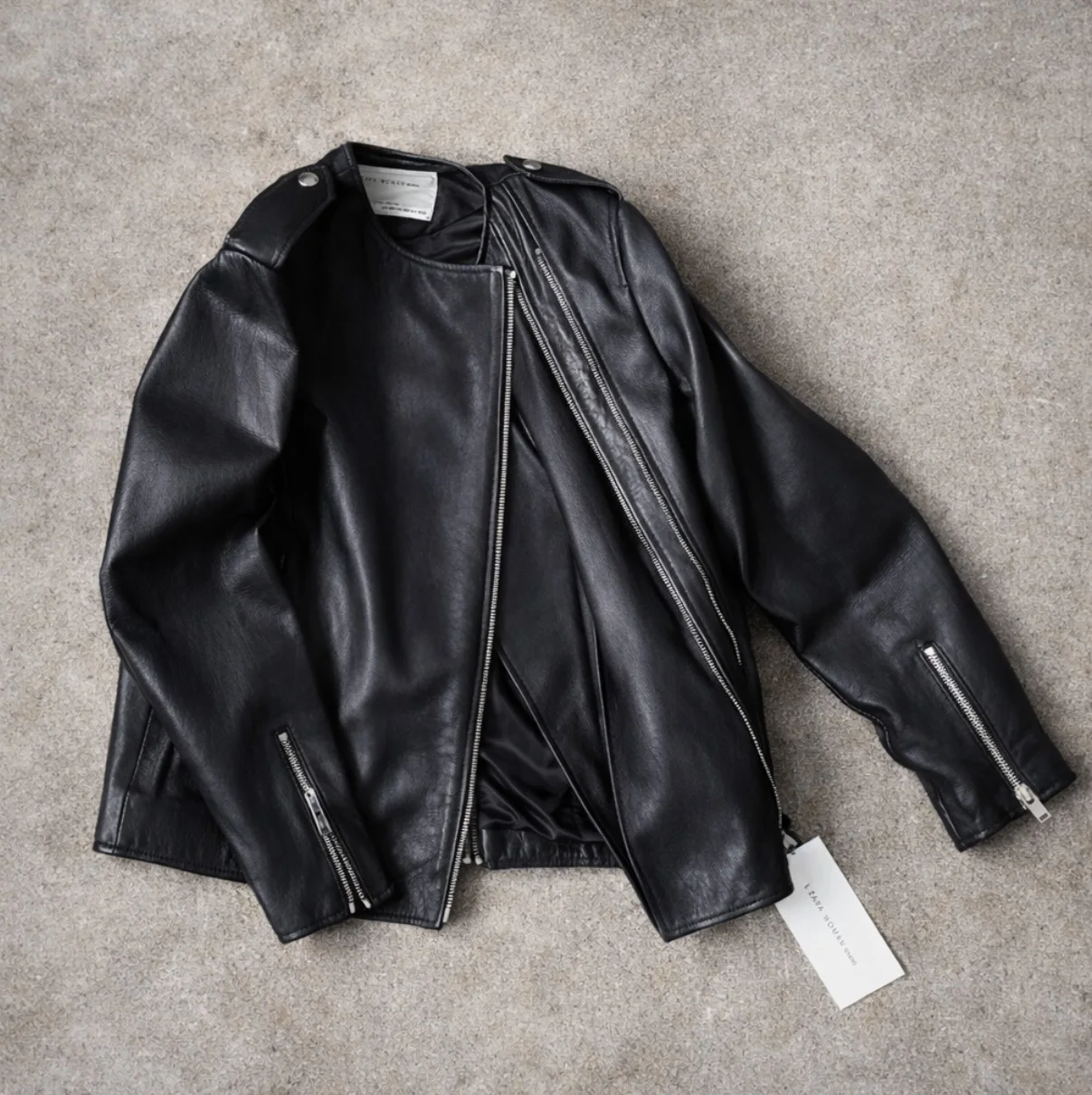 Куртка косуха Zara натуральная кожа лимитированная - миниатюра 2