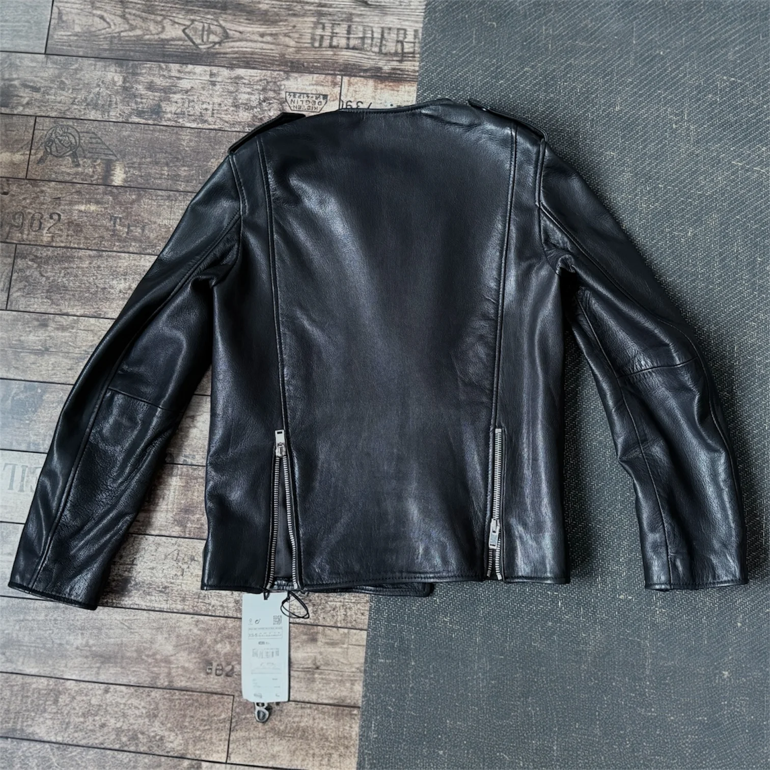 Куртка косуха Zara натуральная кожа лимитированная - миниатюра 4