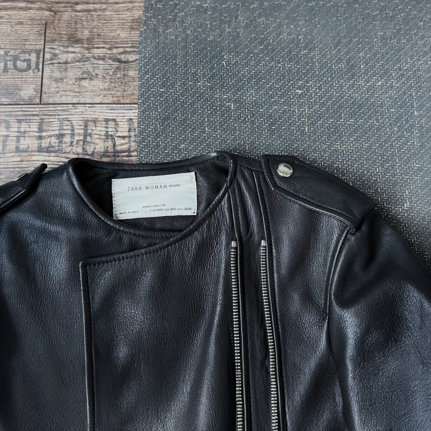 Куртка косуха Zara натуральная кожа лимитированная - миниатюра 6