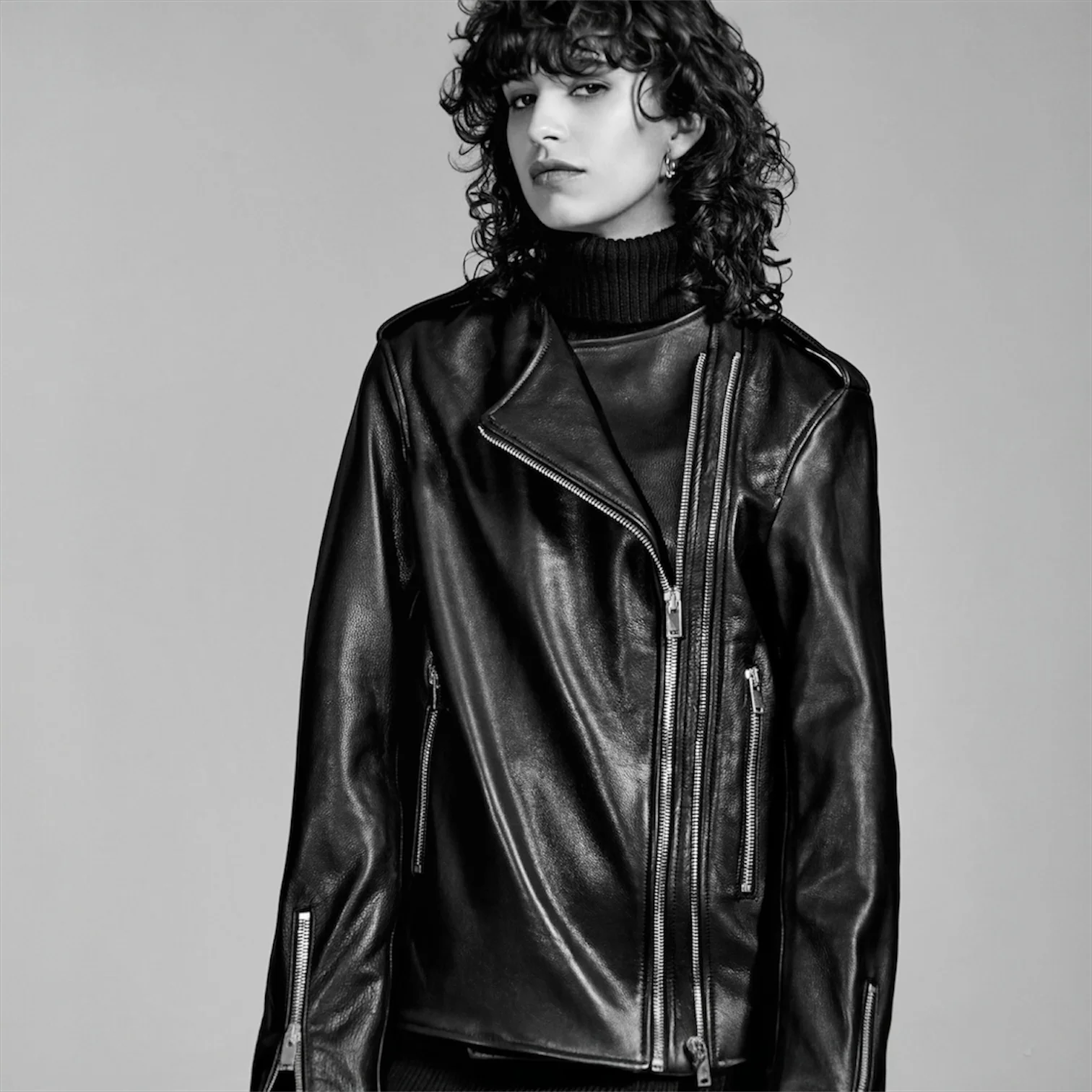 Куртка косуха Zara натуральная кожа лимитированная - миниатюра 9