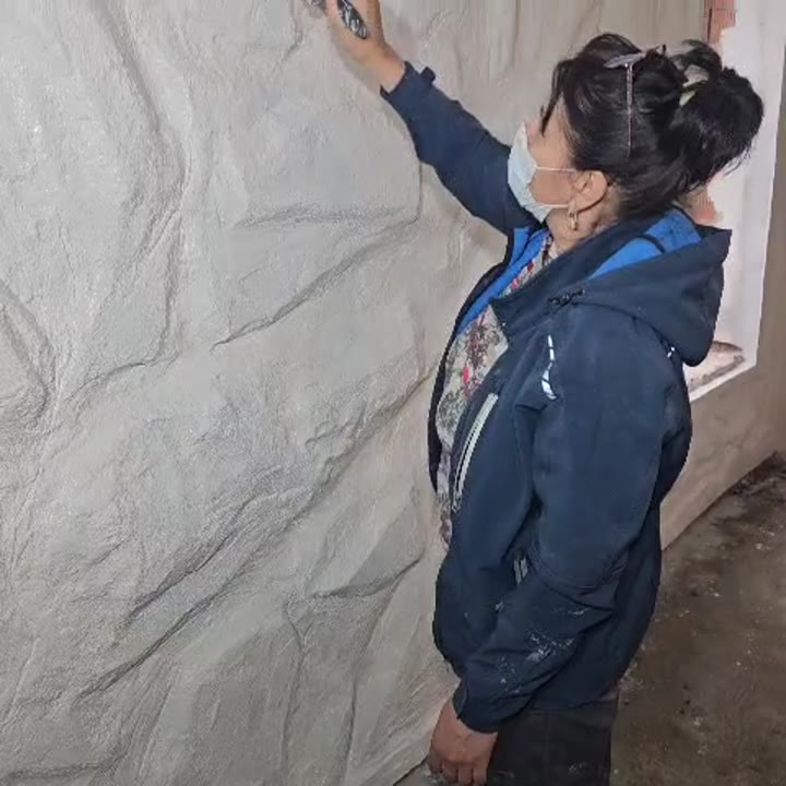 Имитация скалы из арт-бетона — декоративные скалы - видео 3