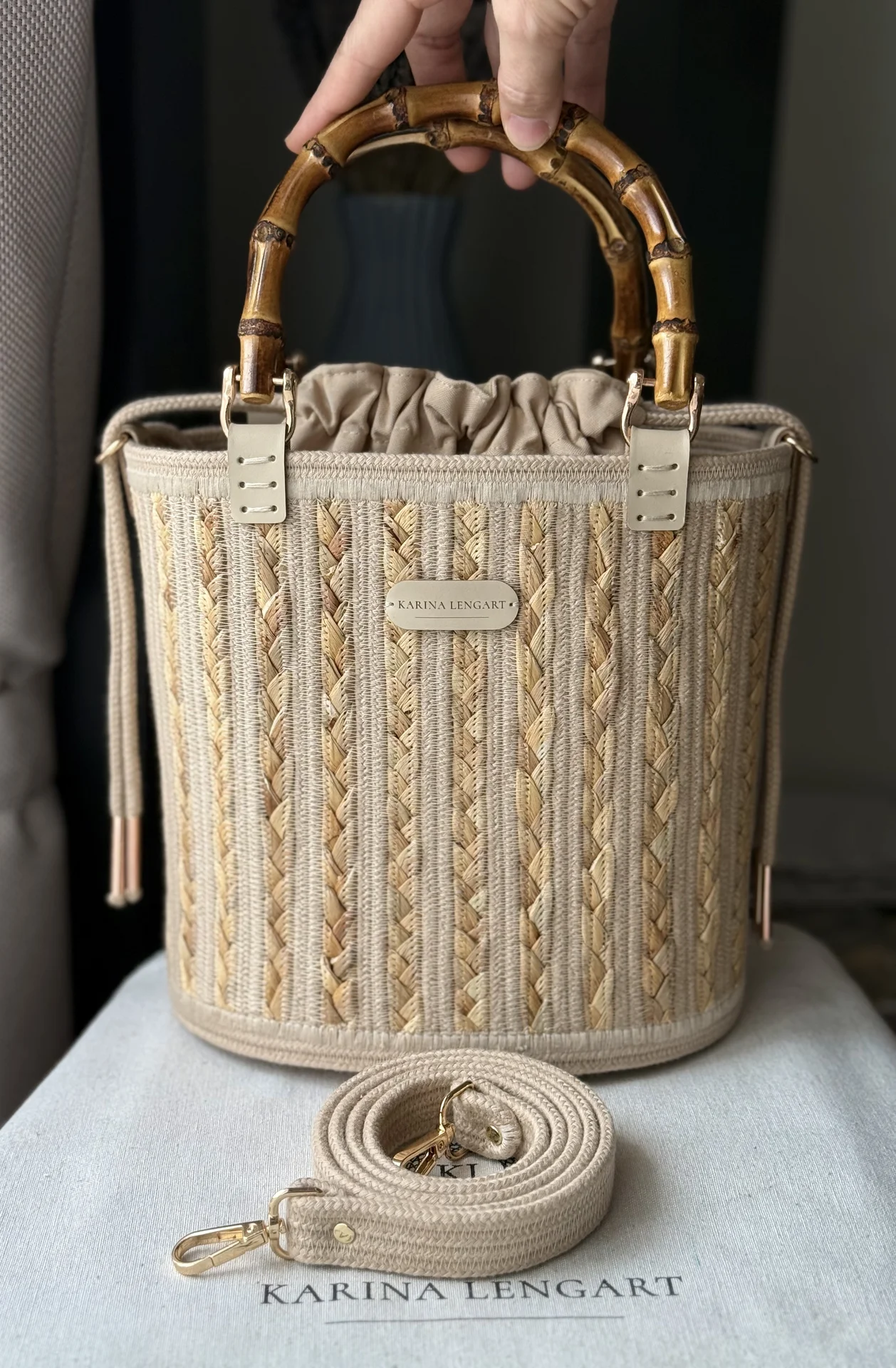 Сумка плетеная в стиле Furla - миниатюра 2