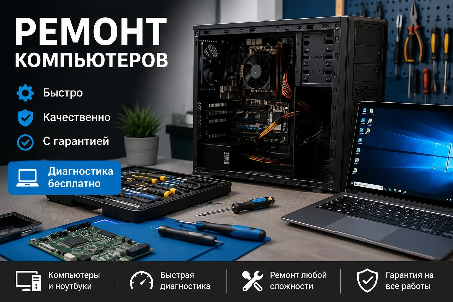 РЕМОНТ КОМПЬЮТЕРОВ И НОУТБУКОВ 💻 - изображение 1