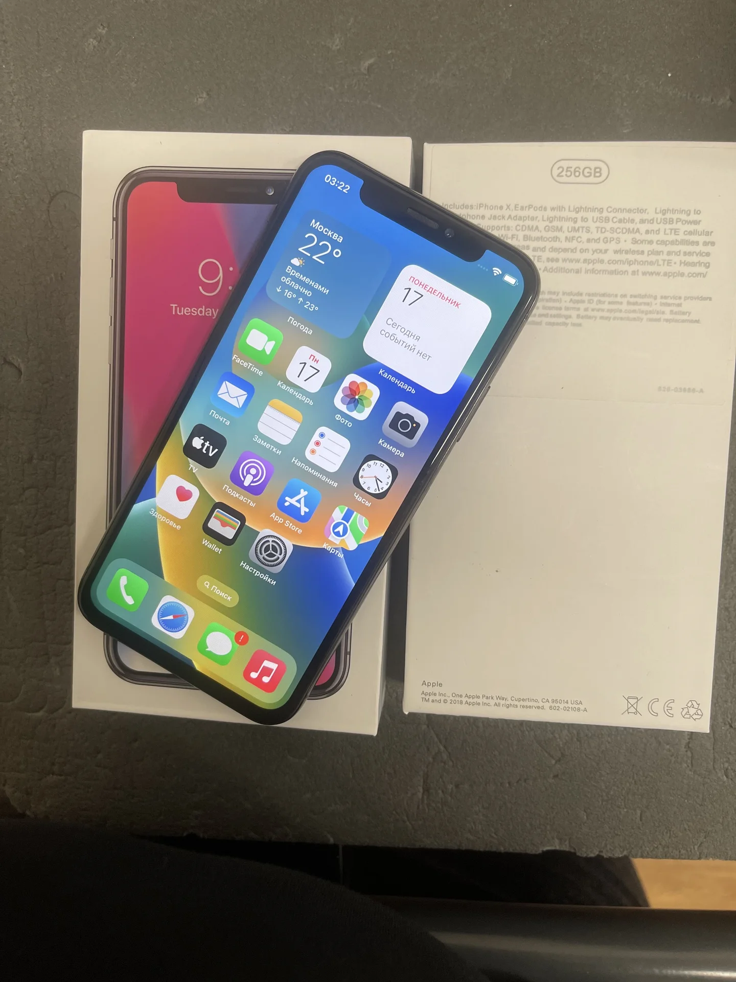 iPhone X, 256 ГБ, 1 SIM - миниатюра 3