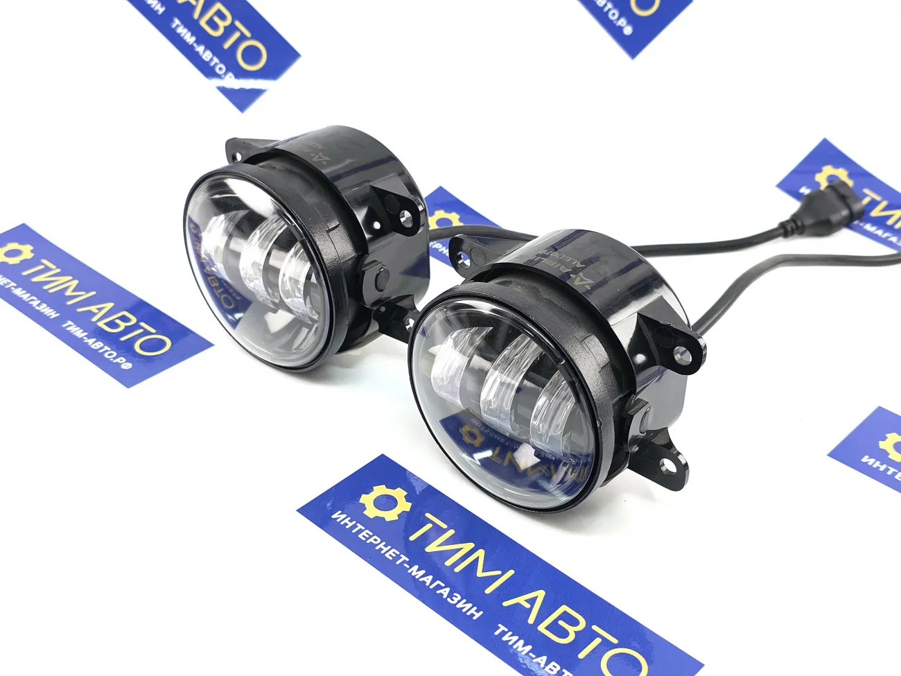 Фары противотуманные светодиодные . 45W Бел/Жел, D-90 мм, кмпл 2шт. Веста / Гранта FL 2018/ Ford. Airline.