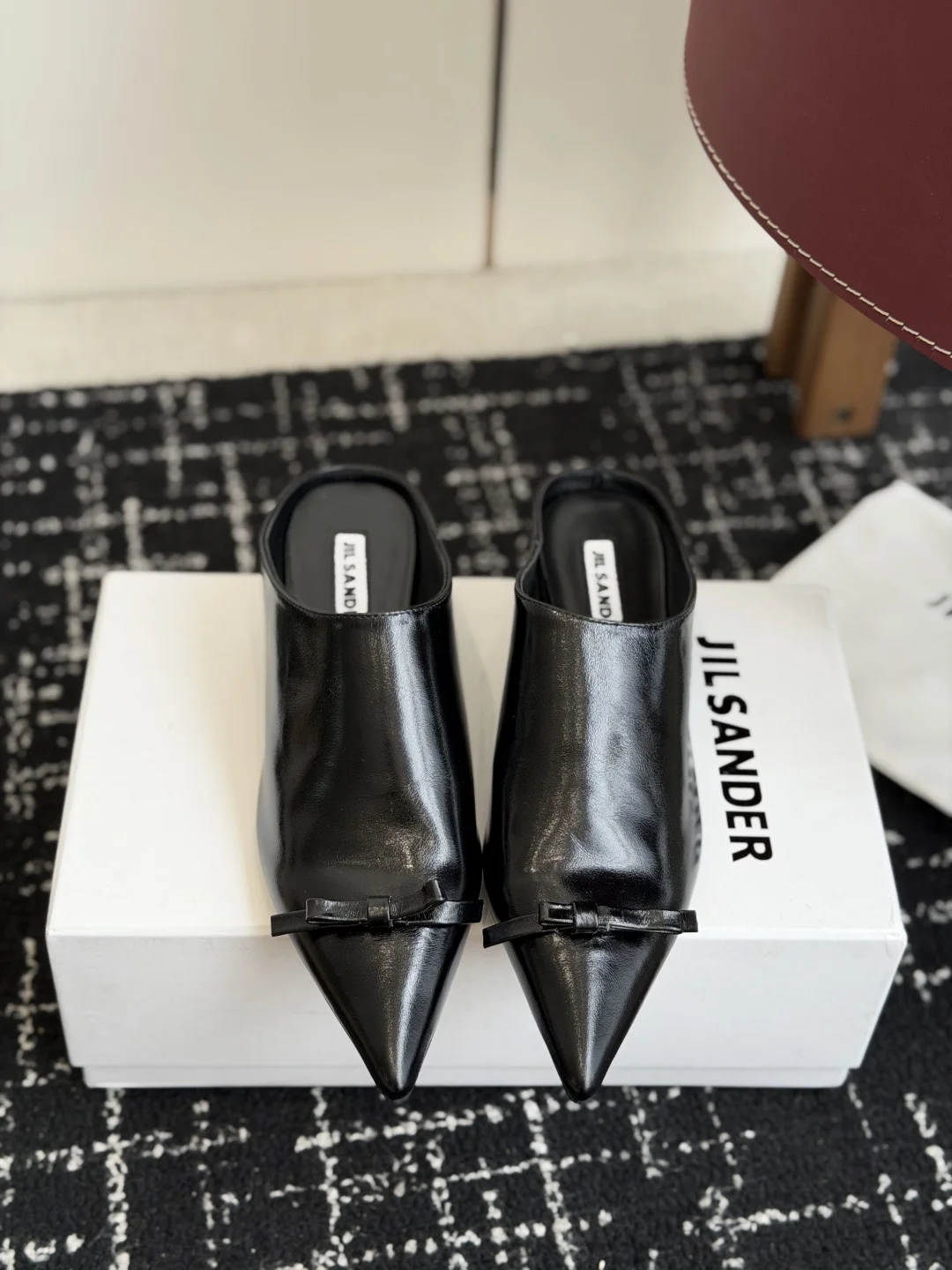 Мюли женские Jil Sander, черные - изображение 1